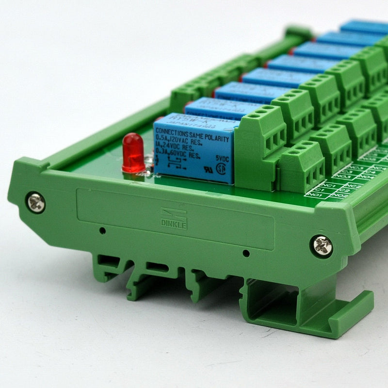 [Australia - AusPower] - Electronics-Salon DIN Rail Mount 8 DPDT Signal Relay Interface Module. (Operating Voltage: DC 5V) Operating Voltage: DC 5V 