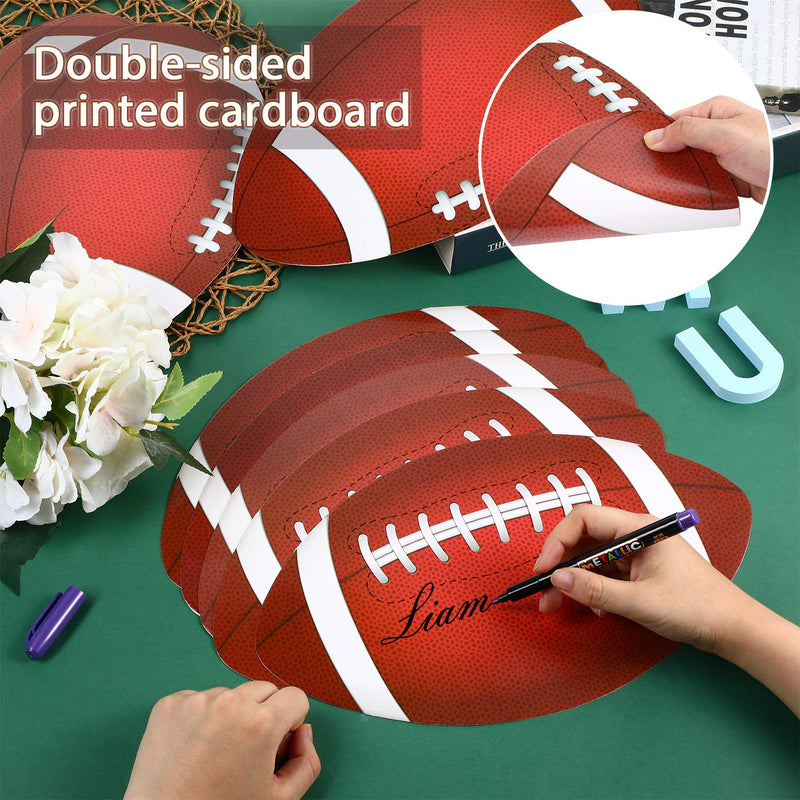 [Australia - AusPower] - 15 Pieces Football Theme Party Cutout Football Classroom Party Decoration Football Game Cutouts with Glue Point Dots for Football Party Supplies, 11.8 x 7.1 Inch 