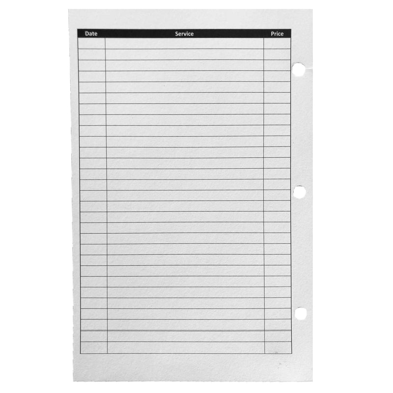 [Australia - AusPower] - Stylist Binder Insert Cards (100 per Pack, 5.5" X 8.5") for Salon, spa, Hairdresser, Nail Salons 