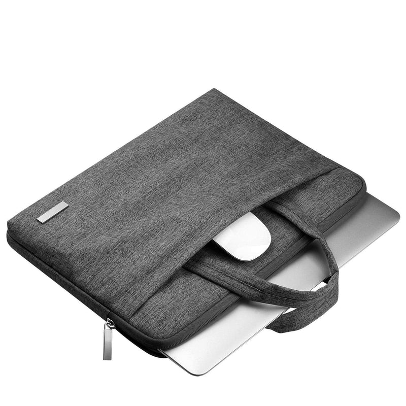 [Australia - AusPower] - CCPK Laptop Sleeve for 13 Inch MacBook Air Pro M1 Hp 14 Inch Laptop Case Cover Chromebook Pavilion x360 Stream 14" ASUS Acer Lenovo 14in Computer Bag with Handle Waterproof Canvas Briefcase Black Grey 13 inch / 14 inch Narrow Bezel Laptop Black Gray 