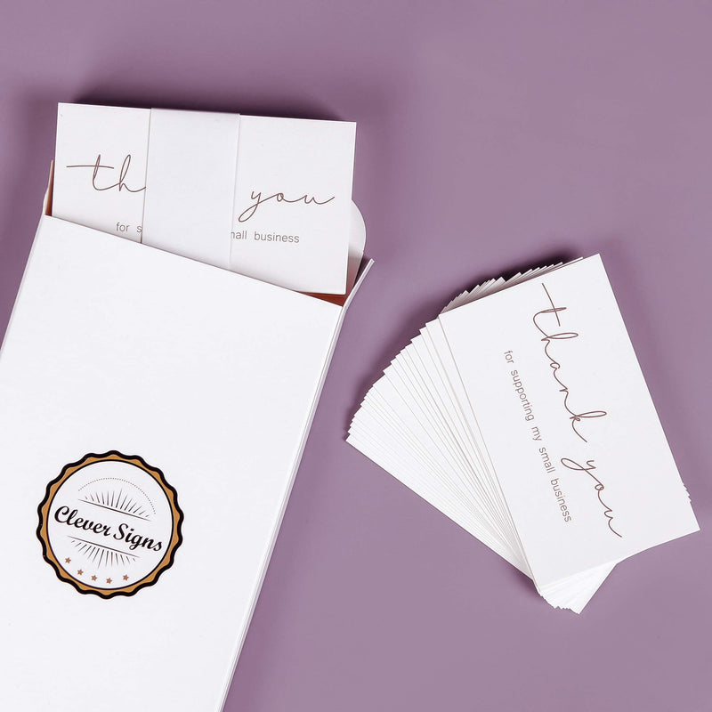[Australia - AusPower] - 200 Thank You For Supporting My Small Business Cards, Elegant and Professional Design, 2" x 3.5", Recommended for Online Retailers, Small Business Owners and Local Stores 2"x3.5" (200 cards) 