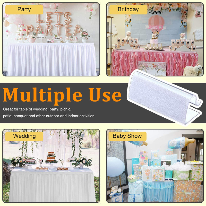 [Australia - AusPower] - Rustark 30 Pcs Table Skirting Clips, Table Cover Clips, Tablecloth Clips for Table Edge 3/4 Inch - 1 Inch with Hook and Loop Great for Indoor Outdoor Events Wedding Meeting Party Picnic Banquet 