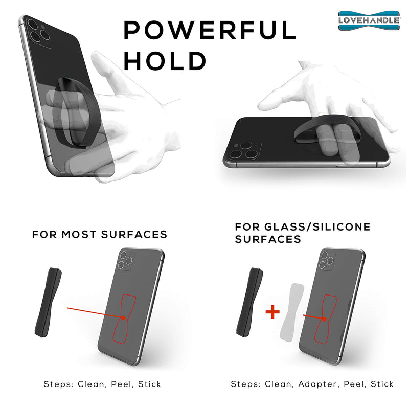 [Australia - AusPower] - LoveHandle Universal Phone Grip for Most Smartphones, Mini Tablets and Cases, Tie Dye Design Elastic Strap with Black Base, lh-01-tiedye LH-01 (Universal Grip) 