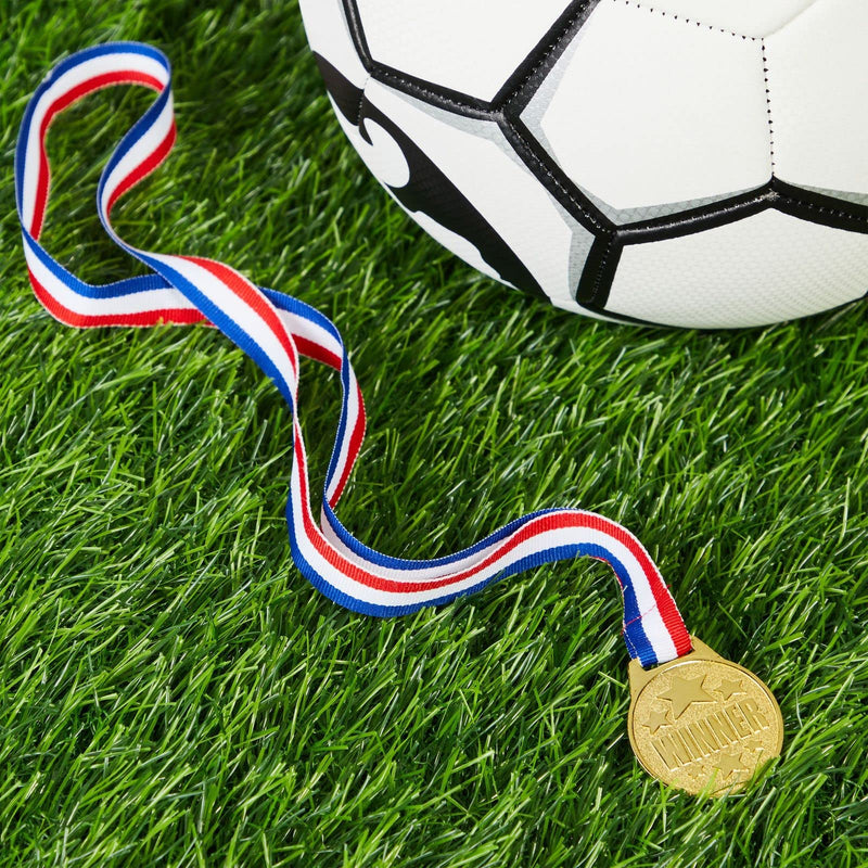 [Australia - AusPower] - Juvale 12 Pack Winner Gold Medals for Kids, Award Ribbons, Participation Trophies (1.5 in Diameter) 