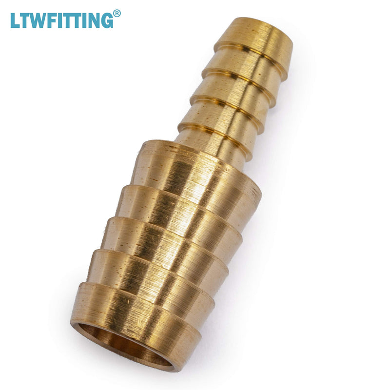 [Australia - AusPower] - LTWFITTING Brass Barb Hose Reducing Splicer Mender 3/8-Inch ID Hose x5/8-Inch ID Hose Fitting Air Water Fuel Boat(Pack of 5) 