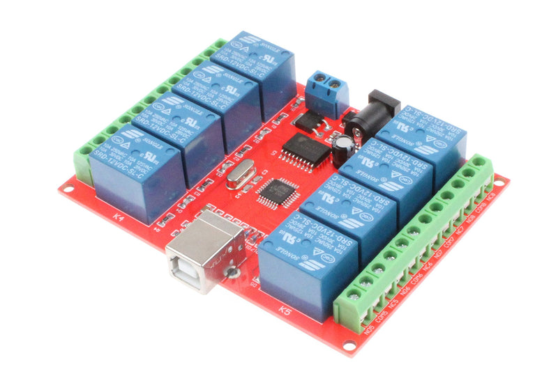 [Australia - AusPower] - NOYITO 8-Channel 12V Computer USB Control Switch Relay Module Drive-free relay module Plug and Play Suitable for PC Smart Controller 12V 8-Channel 