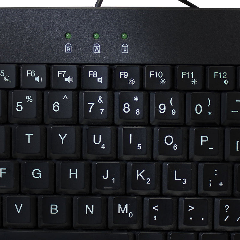 [Australia - AusPower] - Adesso AKB-110EB - SlimTouch 110 3-Color Illuminated Mini Keyboard, 12 inches, Black 