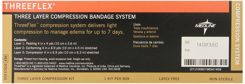 [Australia - AusPower] - Medline Threeflex 3-Layer Compression Bandage System 