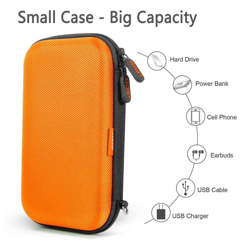 [Australia - AusPower] - Shockproof Hard EVA Carrying Case Travel Pouch for External Hard Drive, Power Bank, Cell Phone, Cable, Cord - Portable Small Electronic Accessories Organizer Storage Zipper Pouch 