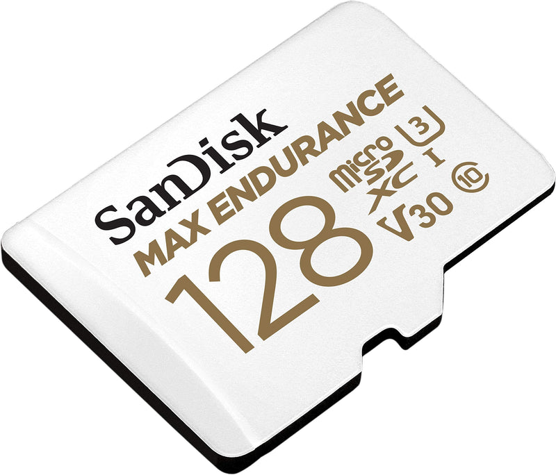 [Australia - AusPower] - SanDisk 128GB MAX Endurance microSDXC Card with Adapter for Home Security Cameras and Dash cams - C10, U3, V30, 4K UHD, Micro SD Card - SDSQQVR-128G-GN6IA 