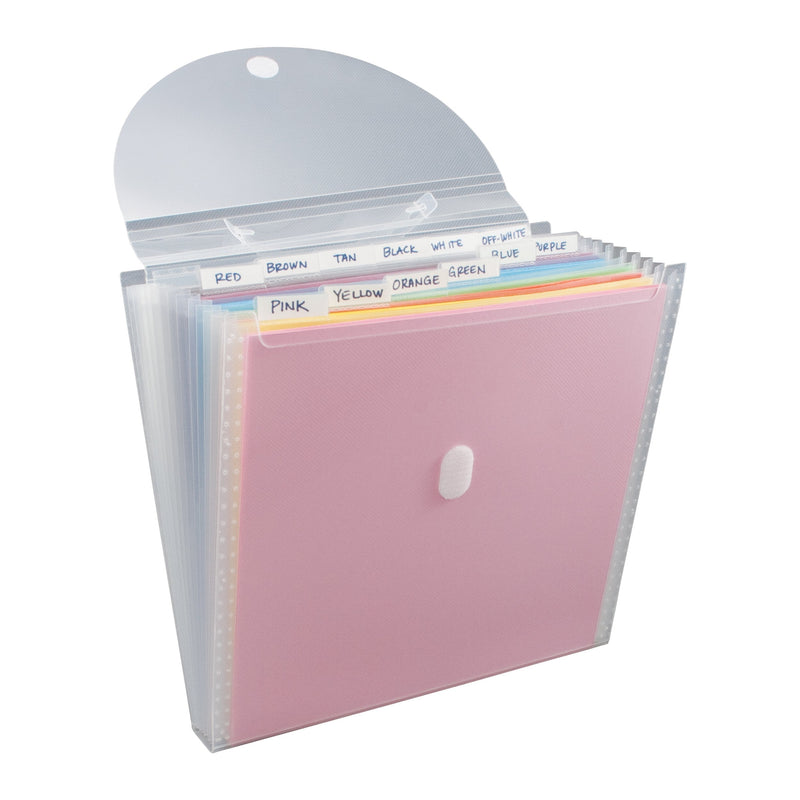 [Australia - AusPower] - Storage Studios Expandable Paper Organizer 12 Pockets, 1.375 x 13.125 x 13.25 Inches, Clear (CH93389) 