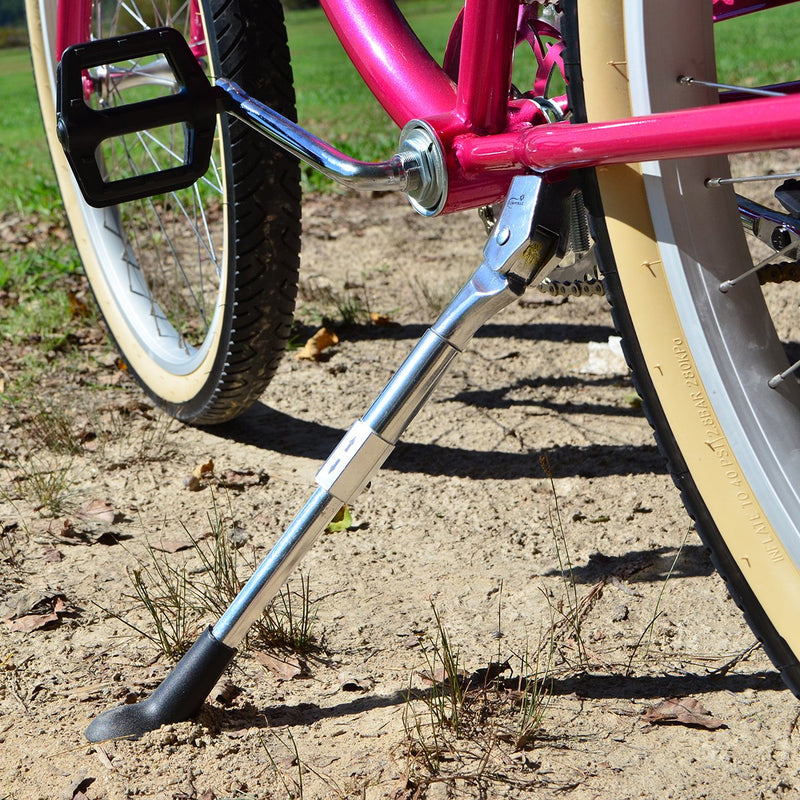 [Australia - AusPower] - Lumintrail Center Mount Bike Kickstand Adjustable Height fits Most 24” 26” 28” 700c Bicycles Black 