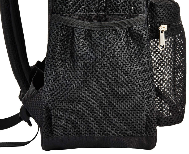 [Australia - AusPower] - Heavy Duty Semi-Transparent Mesh Backpack，See Through College Student Backpack Black 