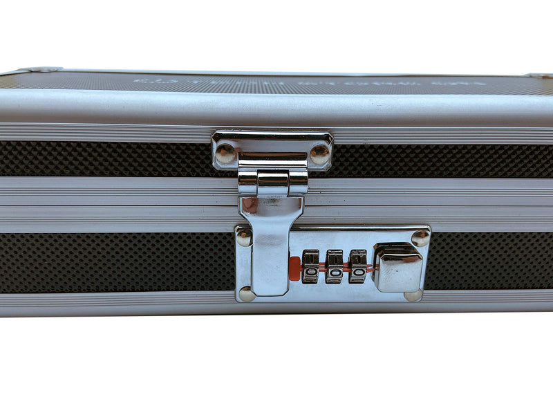 [Australia - AusPower] - Flash USB Thumb Drive Case Memory CardElectronic Accessories Storage Organizer Bag Secure Combination Lock Antistatic Shockproof Foam (Aluminum, 24 USB Slots, 2 HDD Slots) 