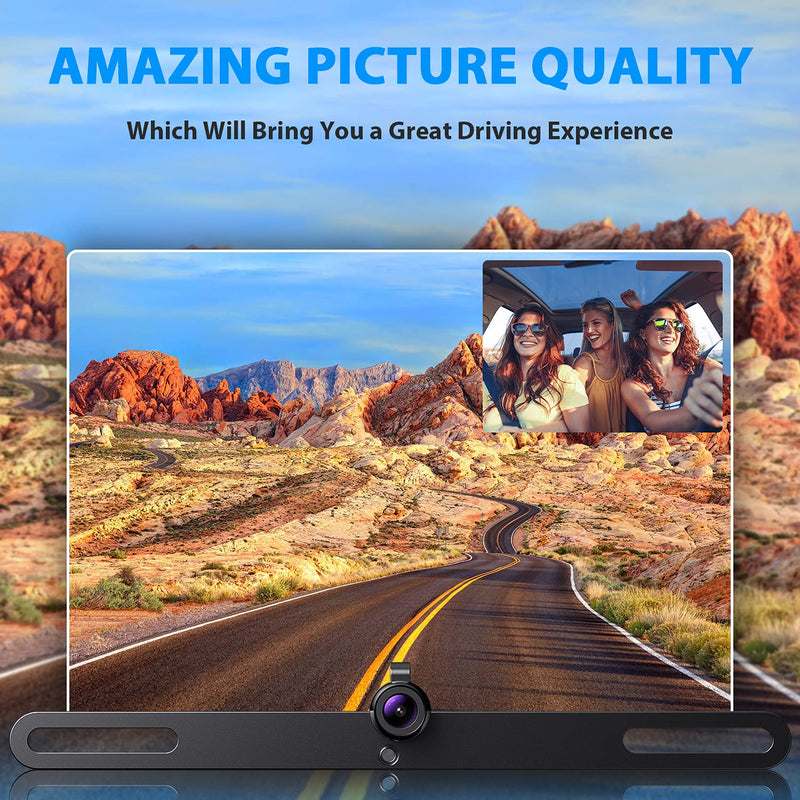 [Australia - AusPower] - HD 720P eRapta ERT02 Backup Camera Front Rear View License Plate Reverse Universal for Pickup Truck Car SUV 149° Perfect Angle Night Vision Mirror Function Waterproof 