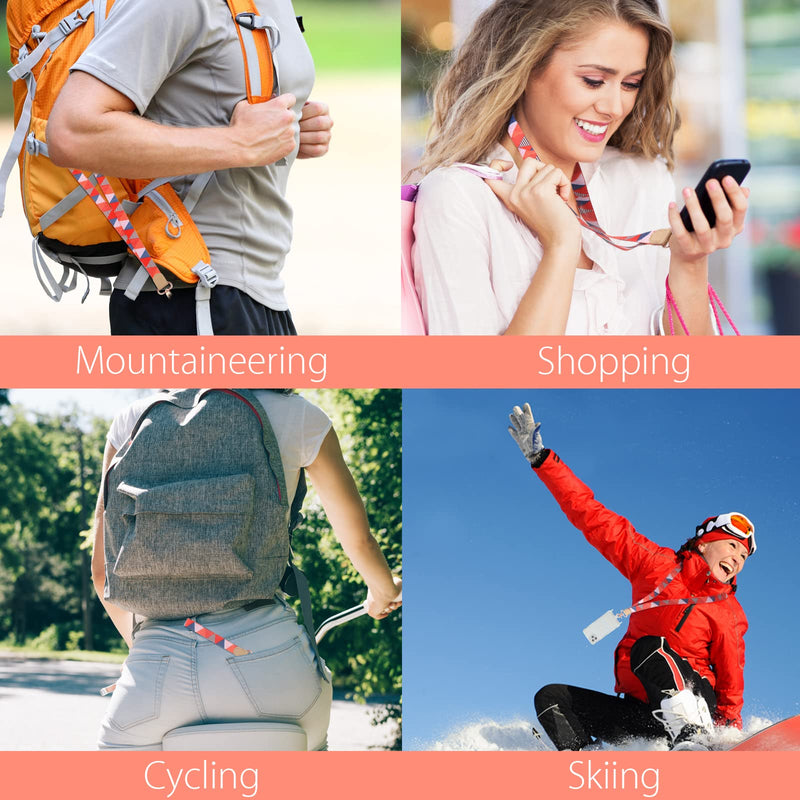 [Australia - AusPower] - Phone Lanyard Phone Strap Universal Crossbody Phone Lanyard Phone Holder Neck Strap and Wrist Tether with Clear Patches Compatible with Most Smartphones 