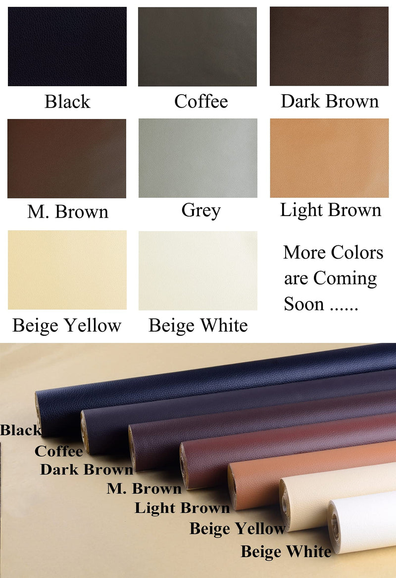 [Australia - AusPower] - Leather Repair Patch for Couches 17X55inch Large Self-Adhesive reupholster Tape Patches kit for Couch Car Seats Furniture Sofa Vinyl Chairs Jackets Shoes Fabric Fix Tear (Beige White, 17x55 inch) Beige White 