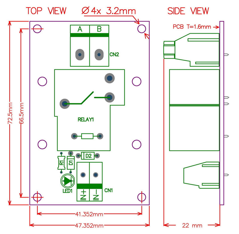 [Australia - AusPower] - CZH-Labs 24V Passive SPST-NO 30Amp Power Relay Module Board. 