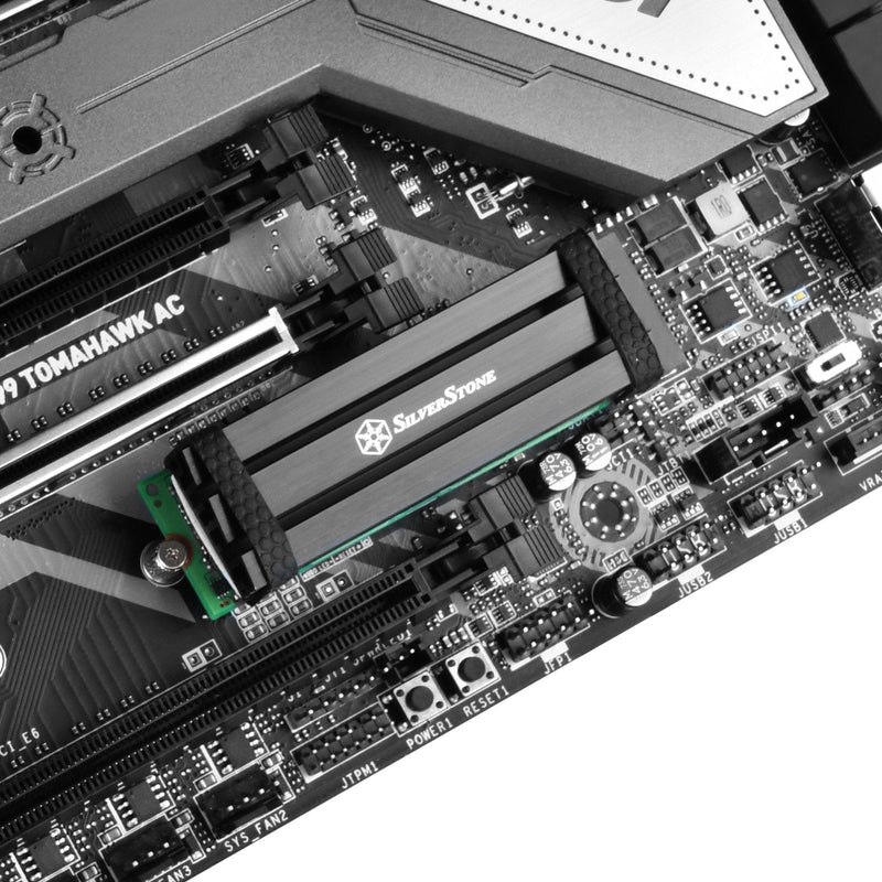 [Australia - AusPower] - SilverStone Technology Aluminum Alloy Heatsink with Multiple Thermal Pads for PCIE NVME M.2 or SATA M.2 TP02-M2 