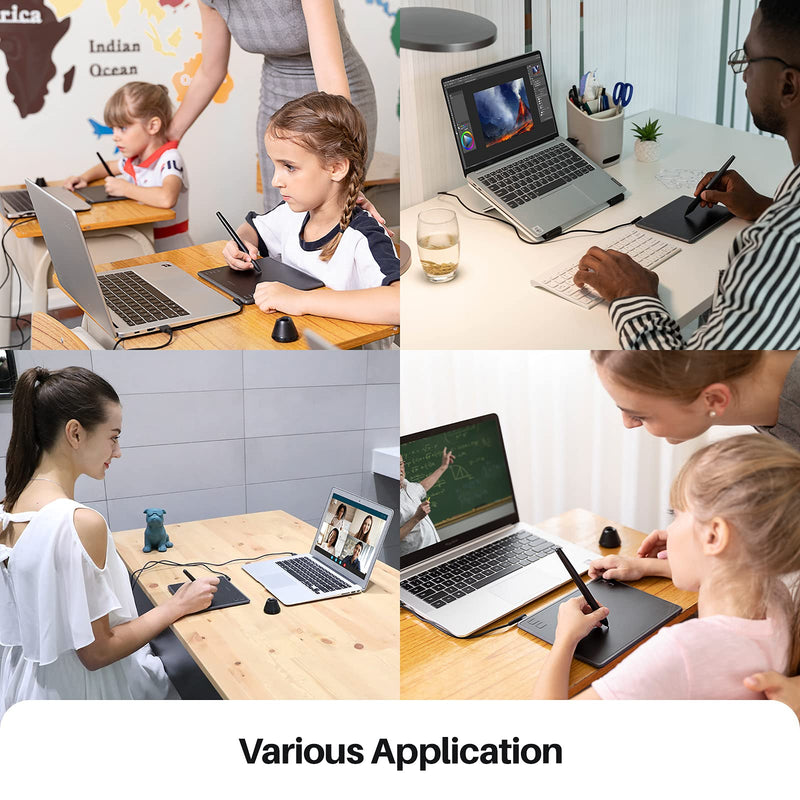 [Australia - AusPower] - HUION Inspiroy H430P OSU Graphic Drawing Tablet with Battery-Free Stylus 4 Press Keys, Compatible with Android, Linux, Windows and Mac 