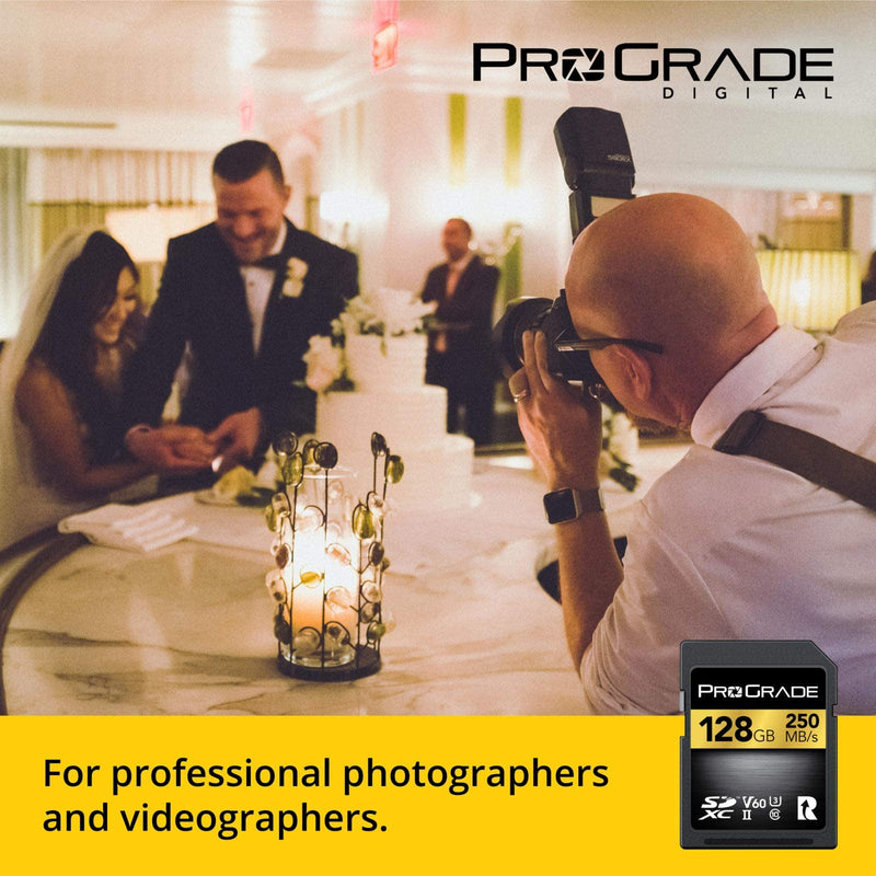 [Australia - AusPower] - Prograde Digital SD UHS-II 128GB Card V60 –Up to 130MB/s Write Speed and 250 MB/s Read Speed | for Professional Vloggers, Filmmakers, Photographers & Content Curators 