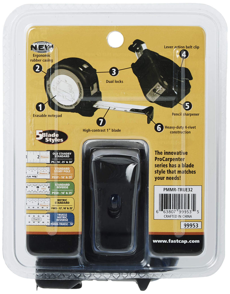 [Australia - AusPower] - FastCap Tape Measure, 1 In x 16 ft, Black/Blue, PMMR-TRUE32 