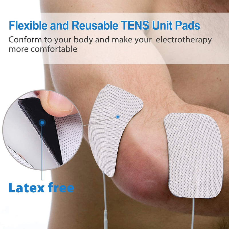 [Australia - AusPower] - TENS Unit Replacement Pads, 40 Pcs 2" x 3.5" TENS Unit Pads, Large Rectangular Electrodes Pads for Electrotherapy EMS Massager 