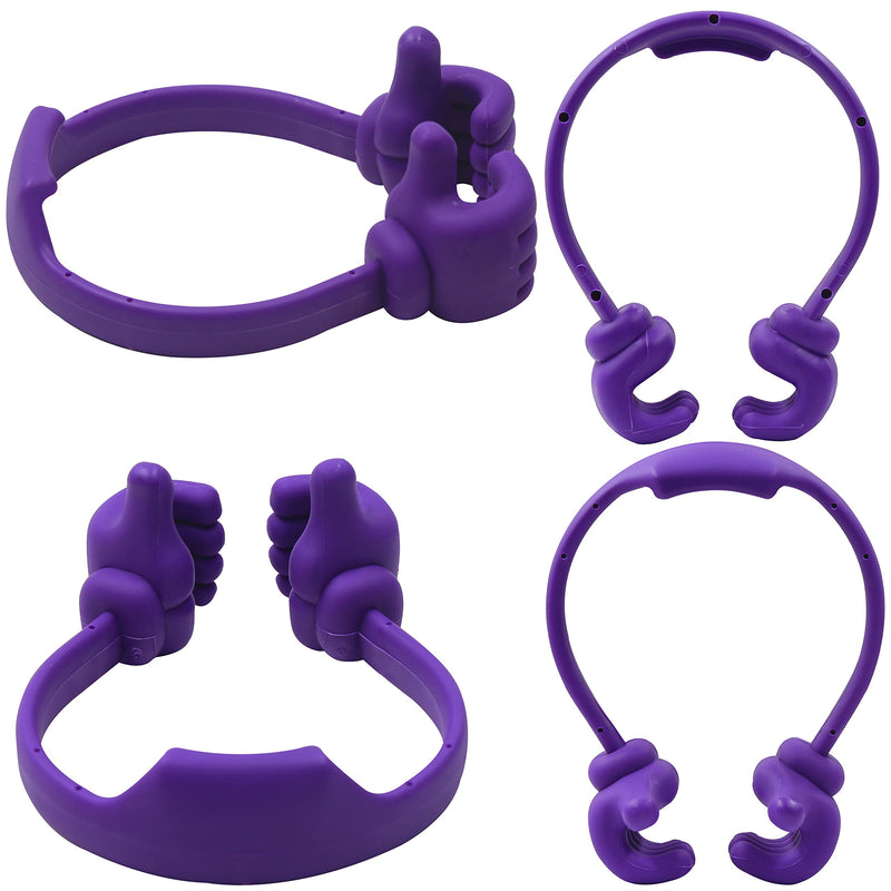 [Australia - AusPower] - Honsky Thumbs-up Cell Phone Stand Holder, Tablet Stand Cradle for Desk Desktop Smartphone Cellphone Mobile Phone Tablets – Universal Adjustable Flexible, Purple 