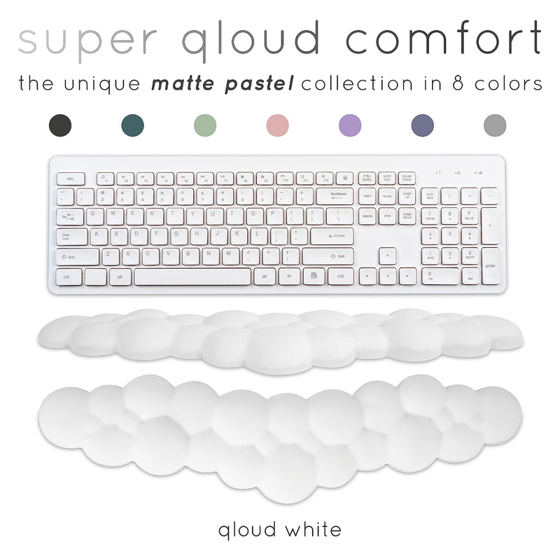 [Australia - AusPower] - Qloud Cloud Wrist Rest – Cloud Palm Rest Keyboard Rest – Desk Cloud Wrist Pad – Keyboard Wrist Rest for Computer Keyboard Gaming Setup – Gaming Wrist Rest - Cloud Arm Rest Keyboard Wrist Pad White Cloud White 