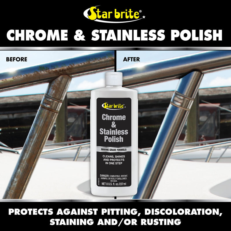 [Australia - AusPower] - STAR BRITE 82708 Marine Grade Chrome & Stainless Steel Cleaner, Polish & Protectant (082708) 