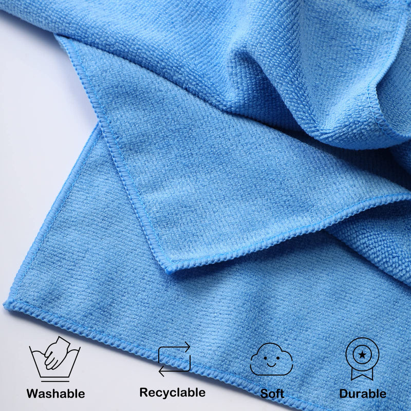 [Australia - AusPower] - 8 Pcs Magnetic Cleaning Cloth Reusable Magnetic Microfiber Dry Erase Towel Washable Whiteboard Eraser Dry Eraser Chalkboard Eraser Cleaning Cloth for Classroom Home Kitchen Office, Black and Blue Black, Blue 