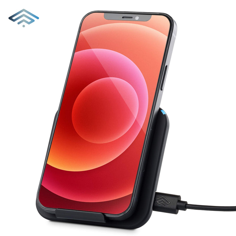 [Australia - AusPower] - Qi Certified Wireless Charging Pad - Metal Stand - Attractive Design - 5W/7.5W/10W Power - for iPhone 13 Pro Max, Samsung Galaxy S13, & Other Wireless Charging Enabled Devices - Effortless Charging 