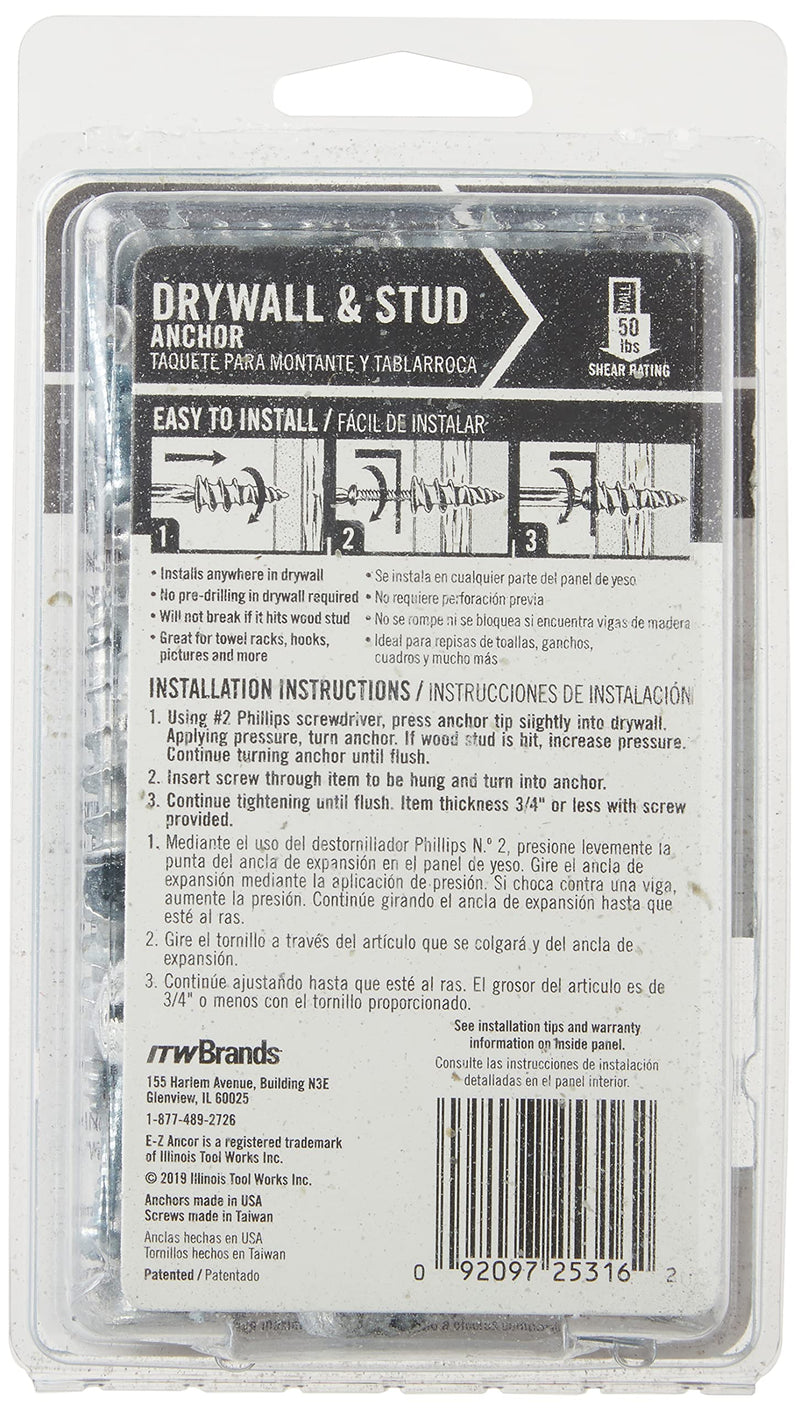 [Australia - AusPower] - ITW Brands 25316 50PK#50 Stud Dry Anchor 