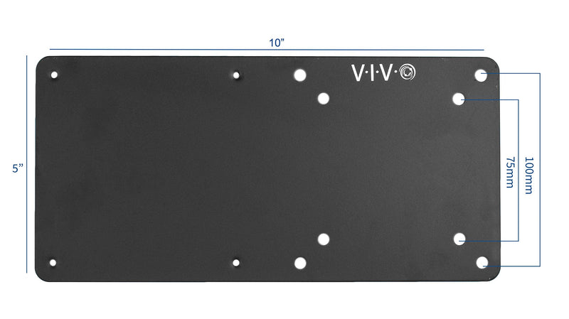 [Australia - AusPower] - VIVO Steel Arm Bracket Holder for Intel NUC, Back of Monitor VESA Metal Plate Mount Extension, Black, MOUNT-VESA01 
