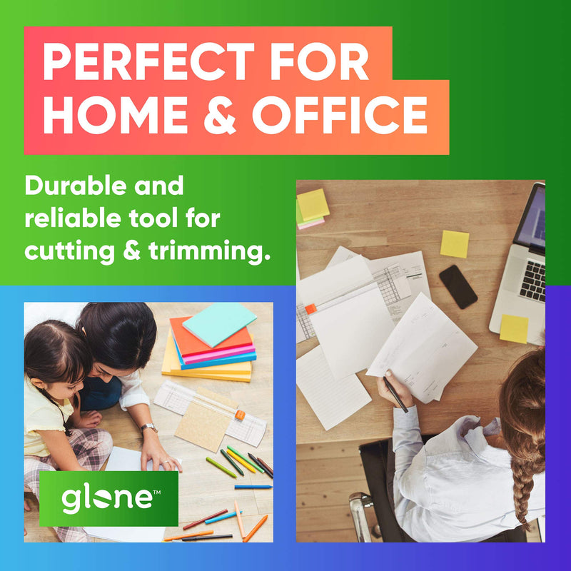 [Australia - AusPower] - Glone 12 inch Paper Trimmer, A4 Size Paper Cutter with Automatic Security Safeguard for Coupon, Craft Paper and Photos (Off White) 