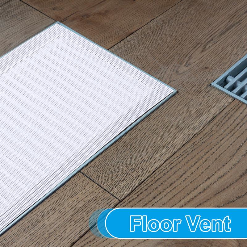 [Australia - AusPower] - PATIKIL 4"x14" Magnetic Vent Cover, 4 Pack Floor Wall Air Registers Cover Strong Magnet Vent Screen Mesh for Blocking Hair Dust Debris, White 4"x14" 