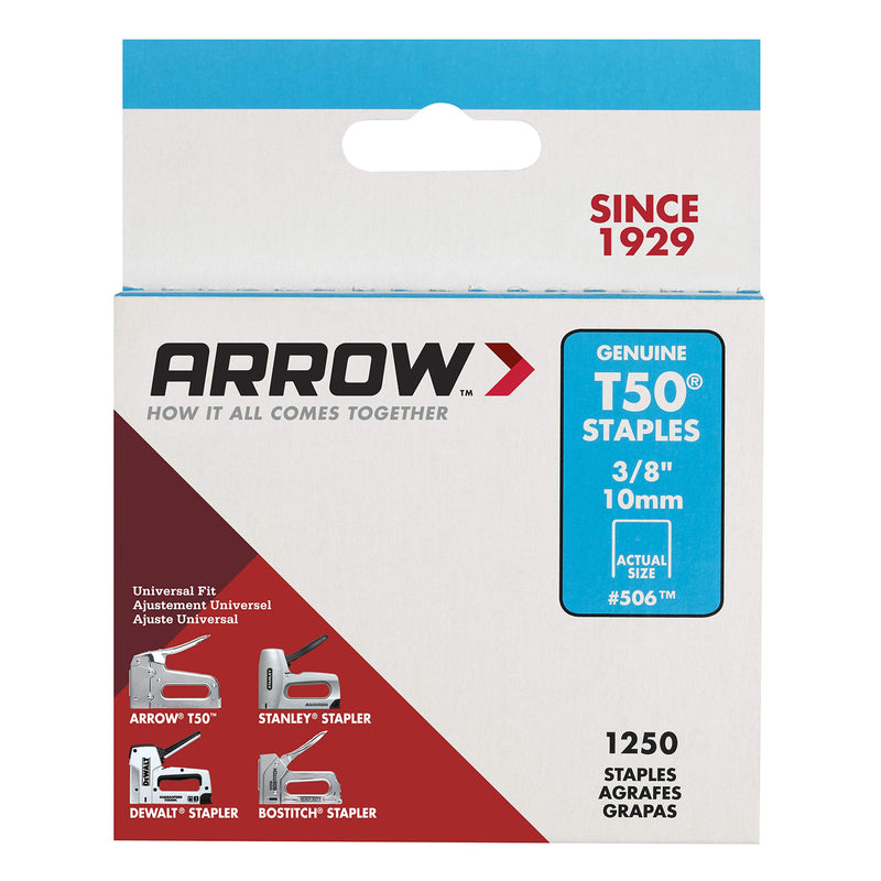 [Australia - AusPower] - Arrow 506 Genuine T50 3/8-Inch Staples, 1250-Pack 