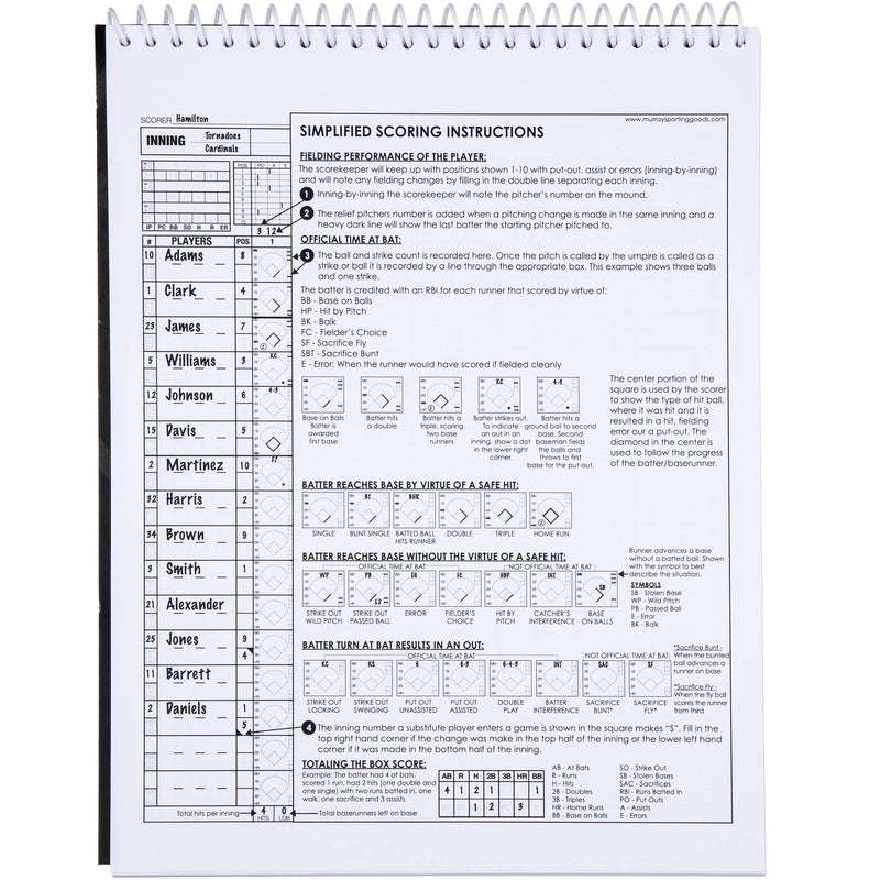 [Australia - AusPower] - Murray Sporting Goods Baseball/Softball Scorebook - 35 Games - 16 Players 
