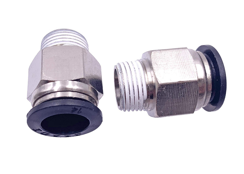 [Australia - AusPower] - 3/8" PT Male Thread 14mm Straight Pneumatic Push in Quick Fitting Connectors for PETF Tube 10Pcs 14mm 3/8" 