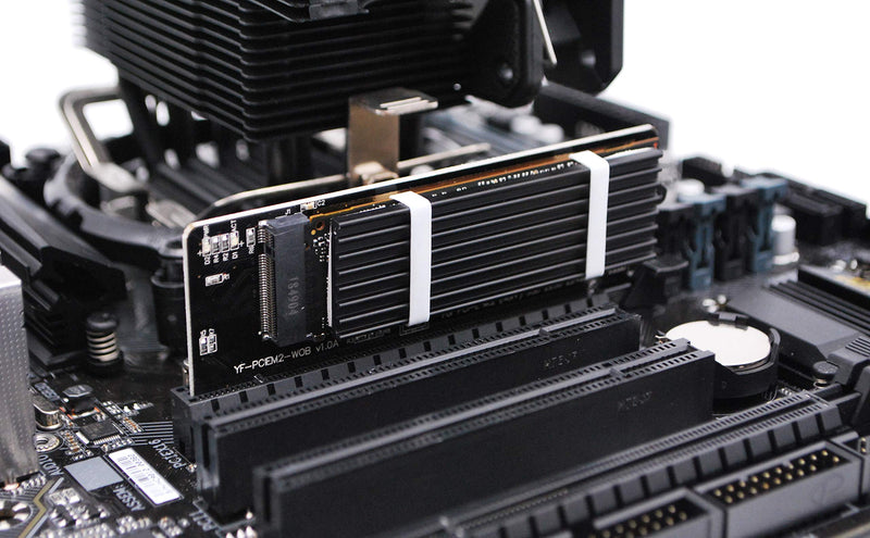[Australia - AusPower] - EZDIY-FAB NVME PCIe 4.0 Adapter, M.2 NVME SSD to PCI Express Adapter with Heat Sink, Only Support PCIe x16 Slot,Support M.2 SSD 2230 2242 2260 2280 