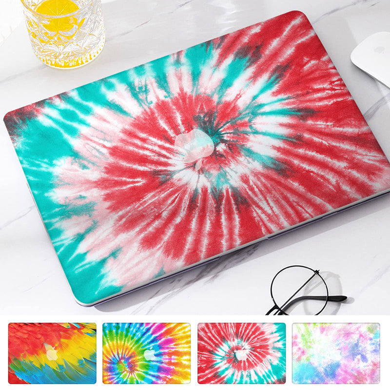 [Australia - AusPower] - Watbro Compatible with MacBook Air 13 Inch Laptop Case 2020 2019 2018 Release A2337 M1/A2179/A1932 ,Tie-dye Splash Ink Case with Keyboard Cover Skin for MacBook Air 2020 with Touch ID 1Pack:Color tie-dye 