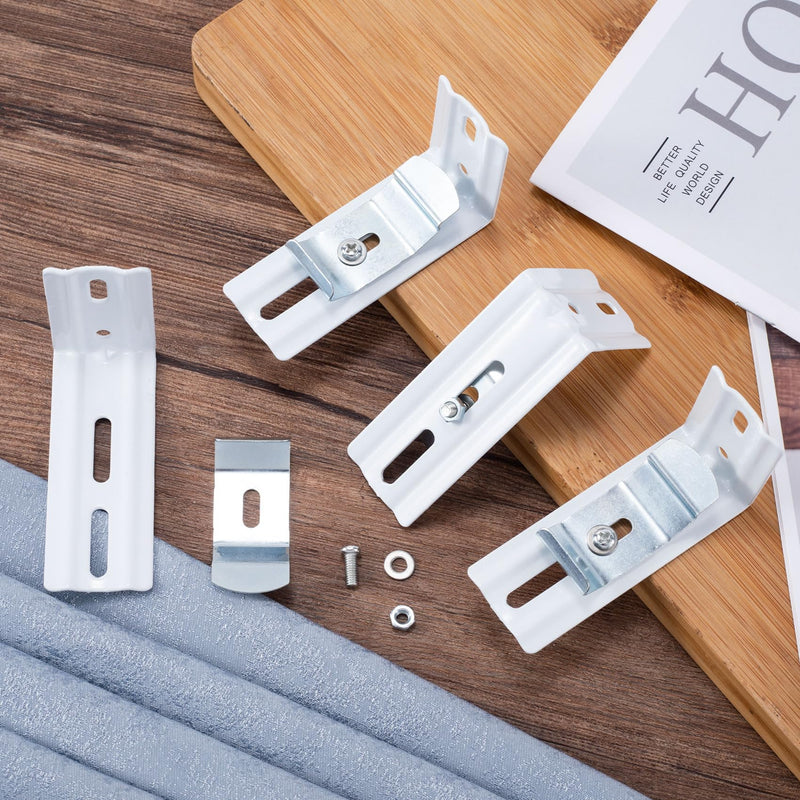 [Australia - AusPower] - HINZIC 8 pcs Vertical Blind L Bracket Vertical Blind Bracket Clips 3 inch Length for Vertical Blinds with Headrail Width 1-1/2"(38mm) Bracket Clips Outside Mounting 