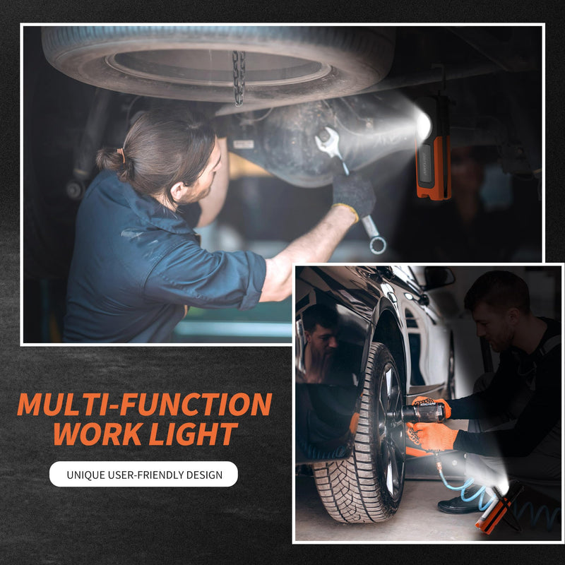 [Australia - AusPower] - ANYLIGHT Work Light - LED Rechargeable Work Light with COB 1500LM & 300LM Portable Gooseneck USB Rechargeable - Magnetic Led Worklight, Work Light Tool for Car Repair, Camping & Job Site Lighting 