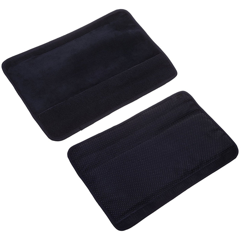 [Australia - AusPower] - Wanty 2 Pieces Home Office Polyester Removable Durable Machine Washable Office Chair Armrest Slipcovers Covers Protect Armrests (Black) Black 