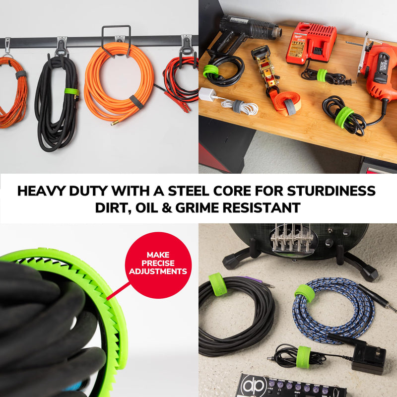[Australia - AusPower] - SnapClips Storage Straps Gray 6" 2-Pack & 12" 2-Pack Bundle 