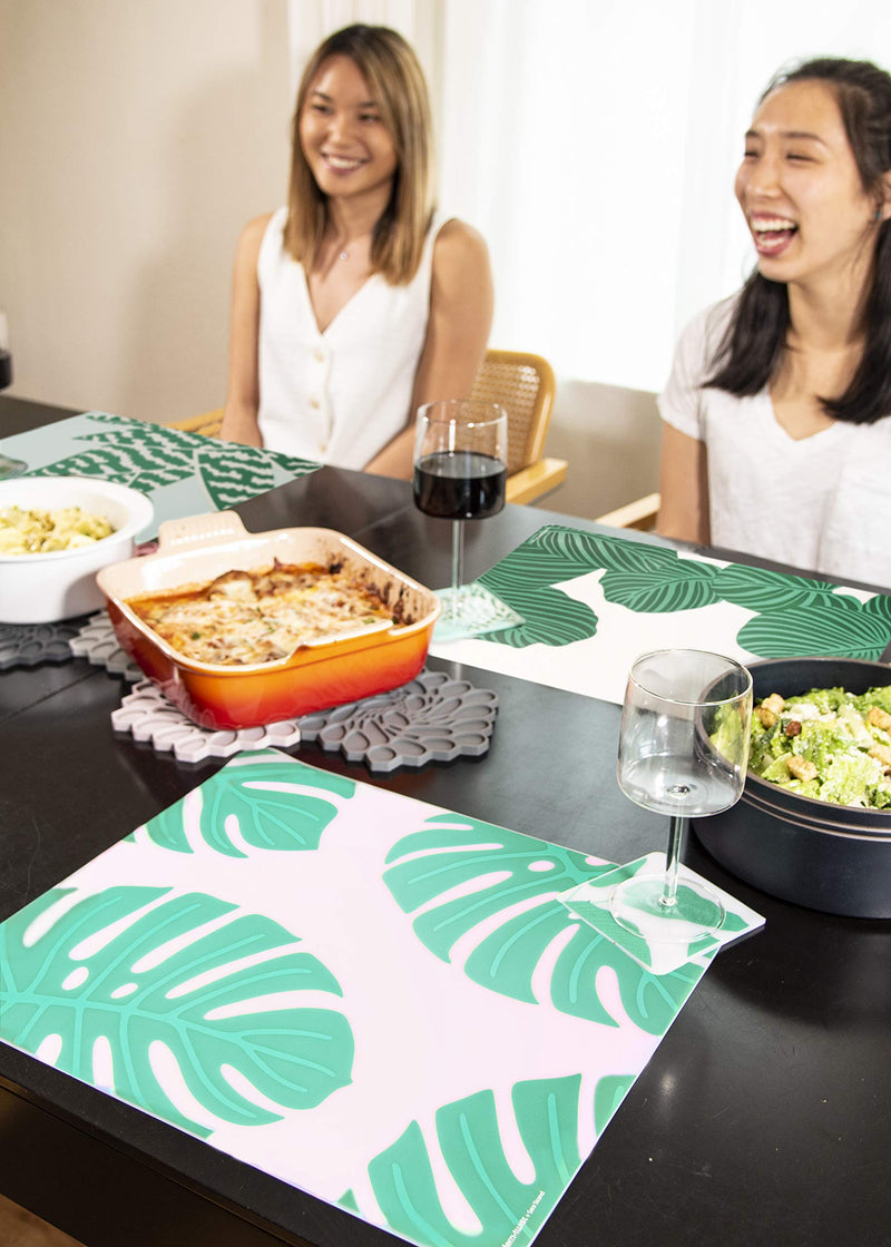 [Australia - AusPower] - modern-twist Placemat 100% Food-Grade Silicone, Waterproof and Reusable, Conservatory – Calathea Deliciosa 