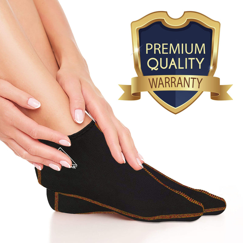 [Australia - AusPower] - Water Gear Fin Socks Large - Dive Socks Great for Scuba Diving and Snorkeling - for Men and Women - Keeps Your Feet Dry orange XX-SMALL MEN'S 1-3 