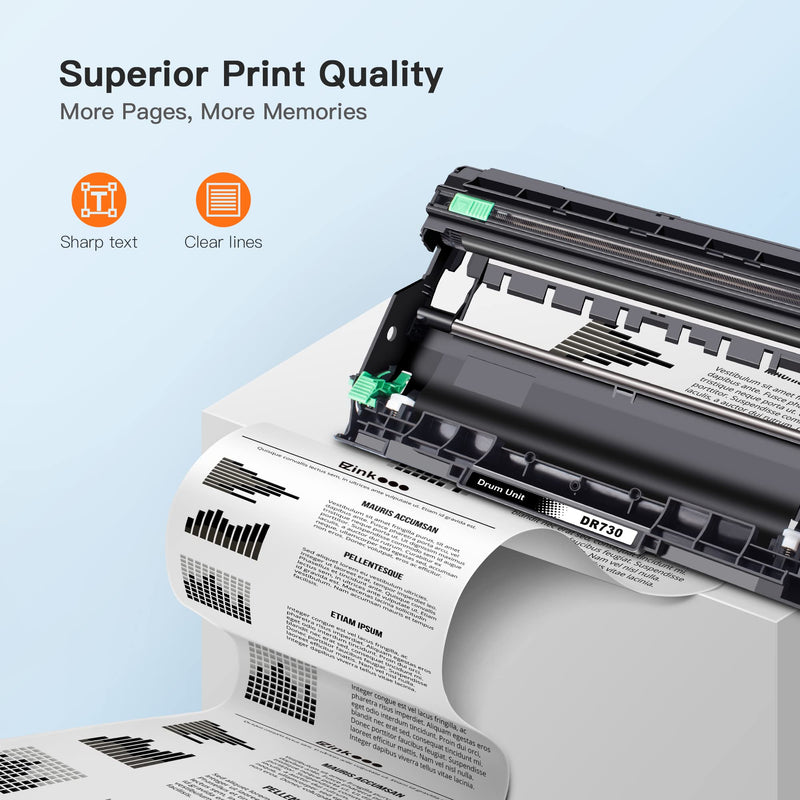 [Australia - AusPower] - E-Z Ink (TM) Compatible DR730 Drum Unit Replacement for Brother DR 730 Compatible with HL-L2350DW HL-L2395DW HL-L2390DW HL-L2370DW HL-L2370DWXL MFC-L2750DW MFC-L2710DW DCP-L2550DW Printer (1 Drum) 