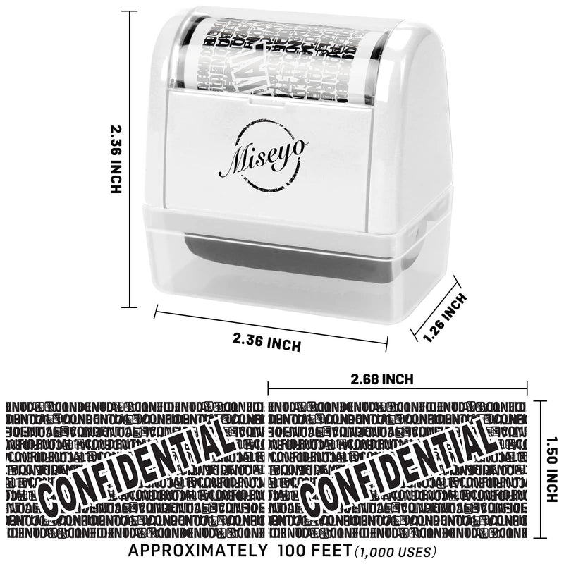 [Australia - AusPower] - Miseyo Identity Theft Protection Roller Stamp Set - White (Incleded 6 Refill Ink) 2.white 