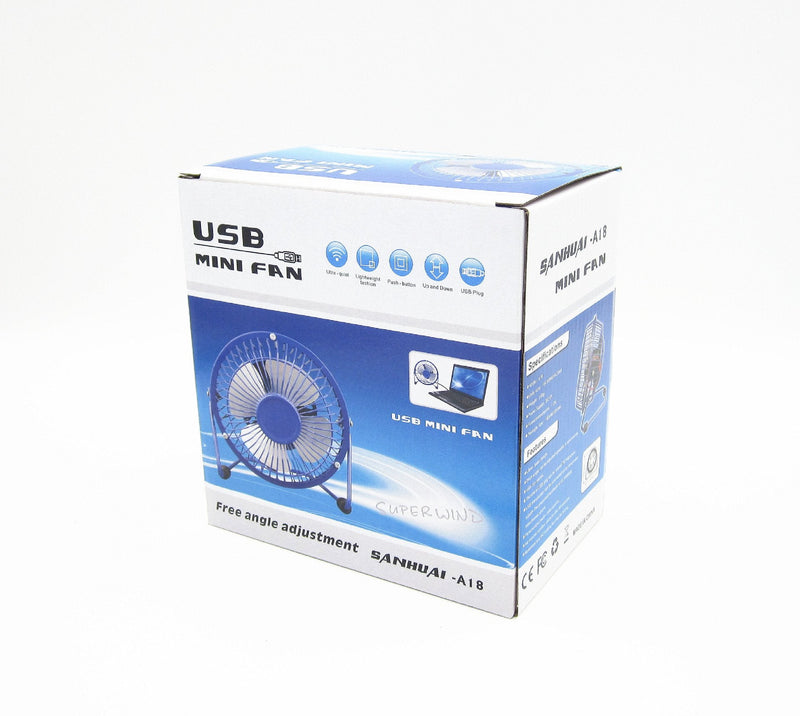 [Australia - AusPower] - ZOMTOP 4'' USB Mini Desk Fan Small Desktop Fan Quiet and Powerful Metal Design USB Powered (Black) 